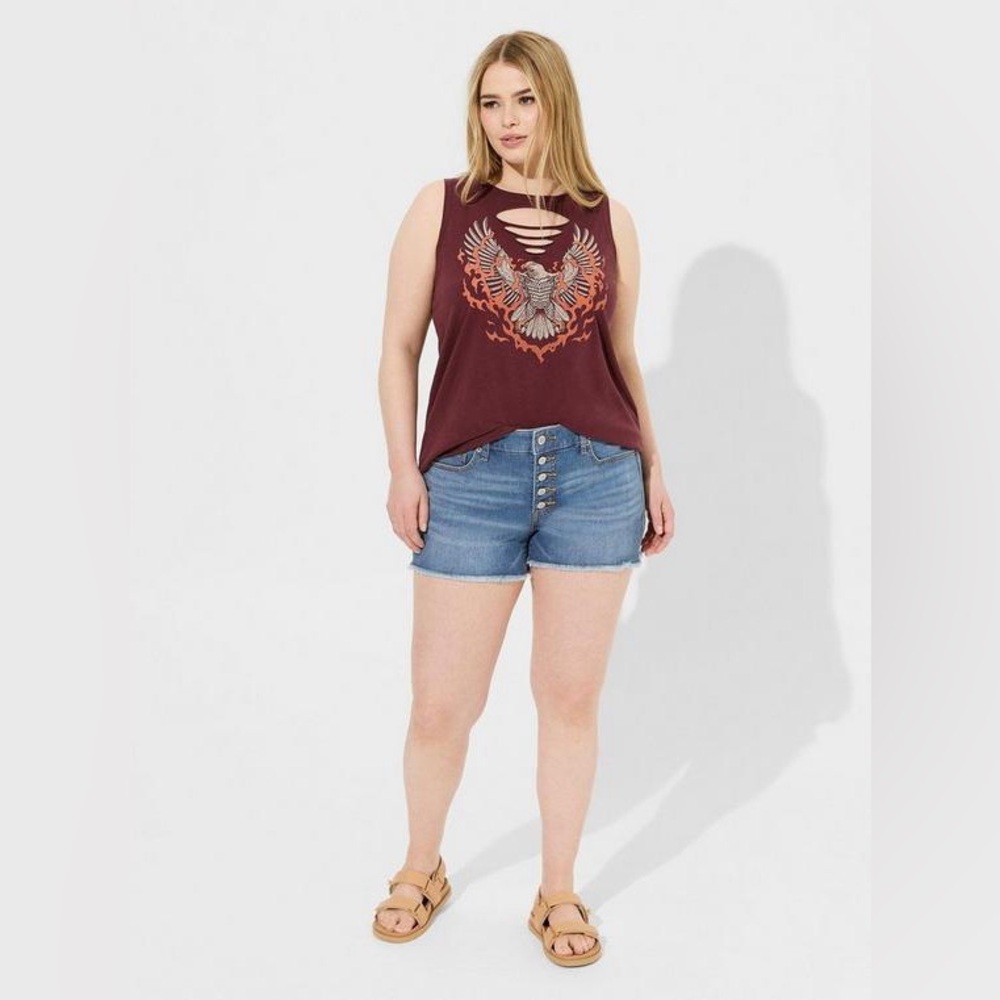 Torrid Eagle Flames Classic Fit Heritage Jersey Slash Tank